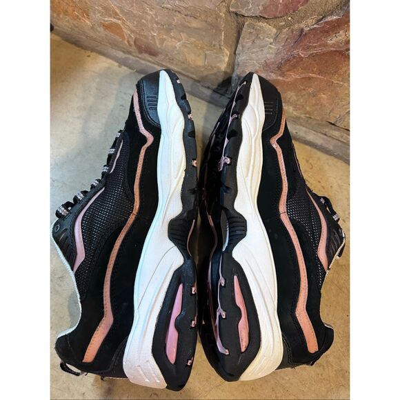 Skechers Sport Women's Size 10 Lace Up Sneakers Black & Pink #11065 - Picture 10 of 11
